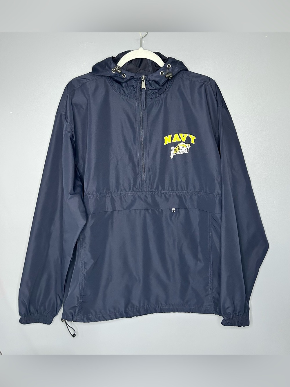Navy Midshipmen Pullover Jacket Mens Medium Blue Football NCAA Gear For Sports